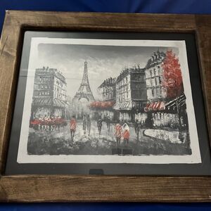 Modern Art Paris Street Scene Painting Eiffel Tower